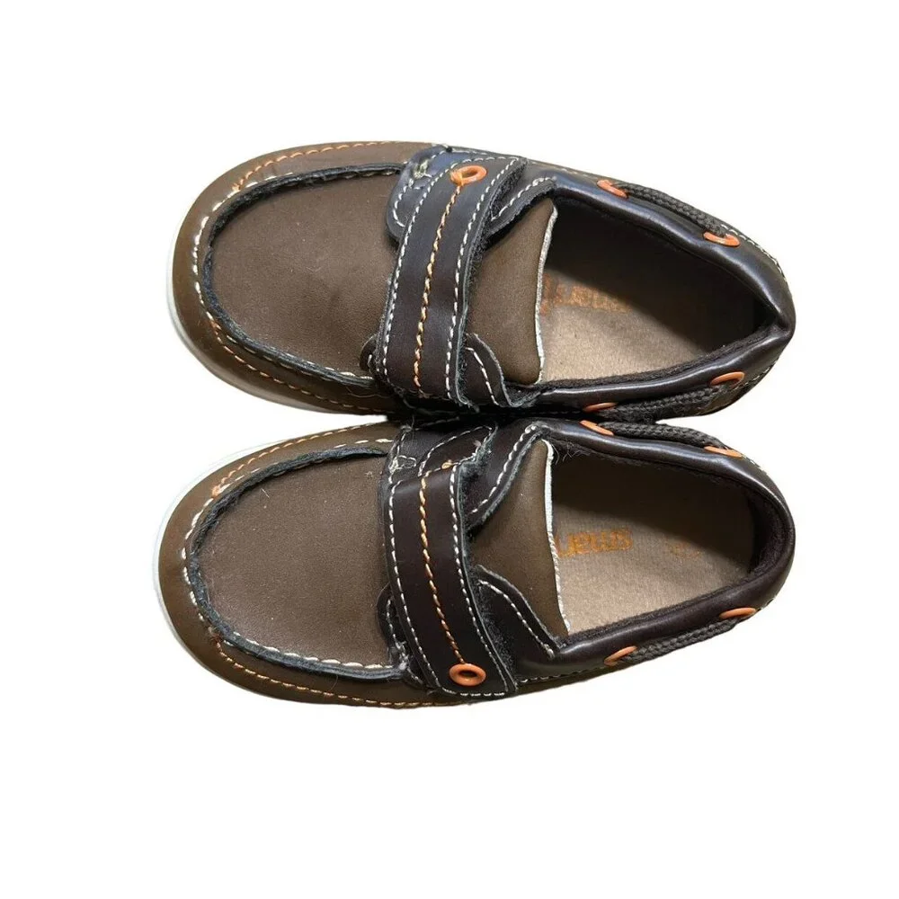 Smartfit Sz 5.5 Brown Velcro Loafers Shoes